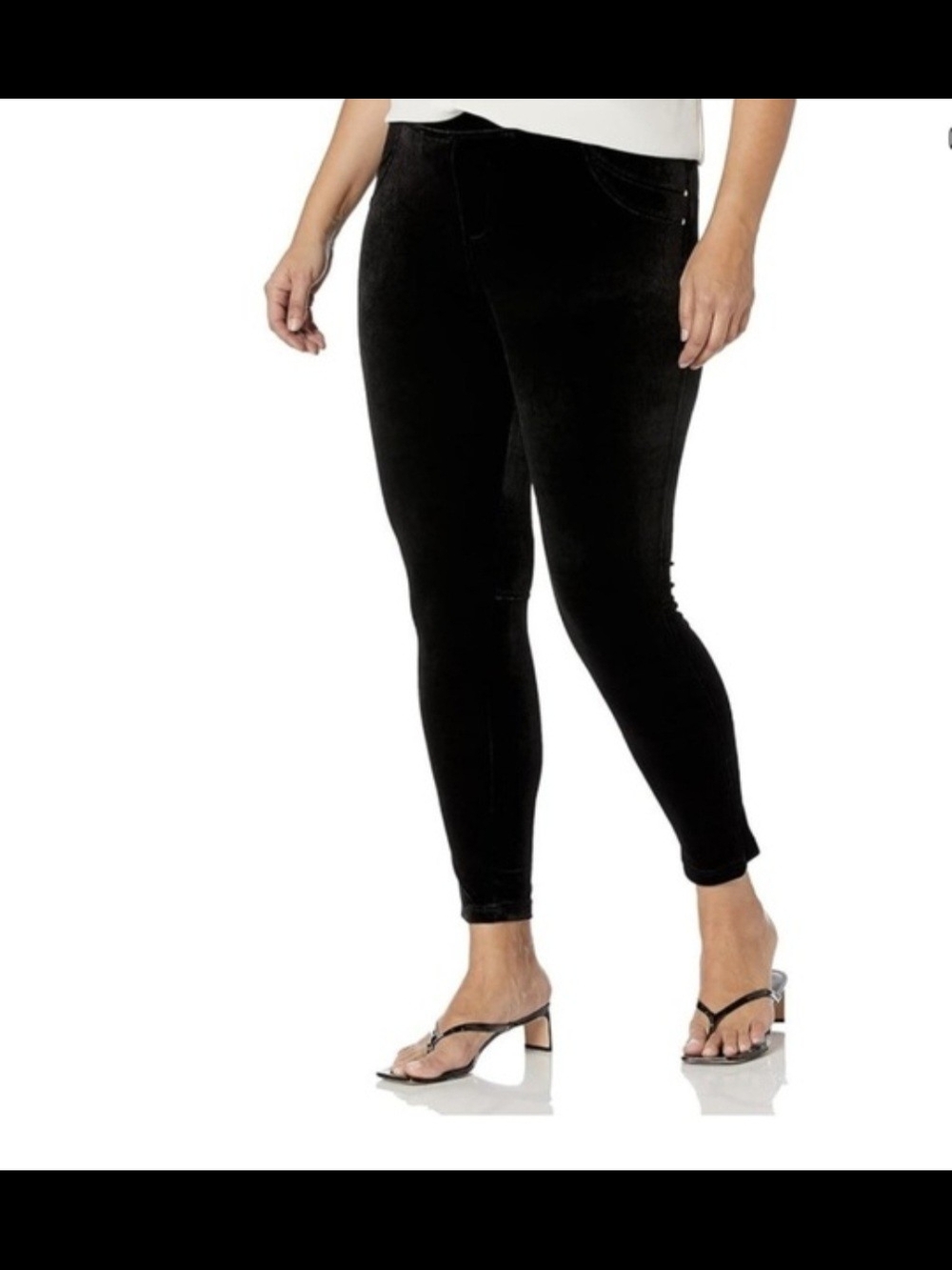 Calvin Klein Black Velvet Skinny Jeans Leggings